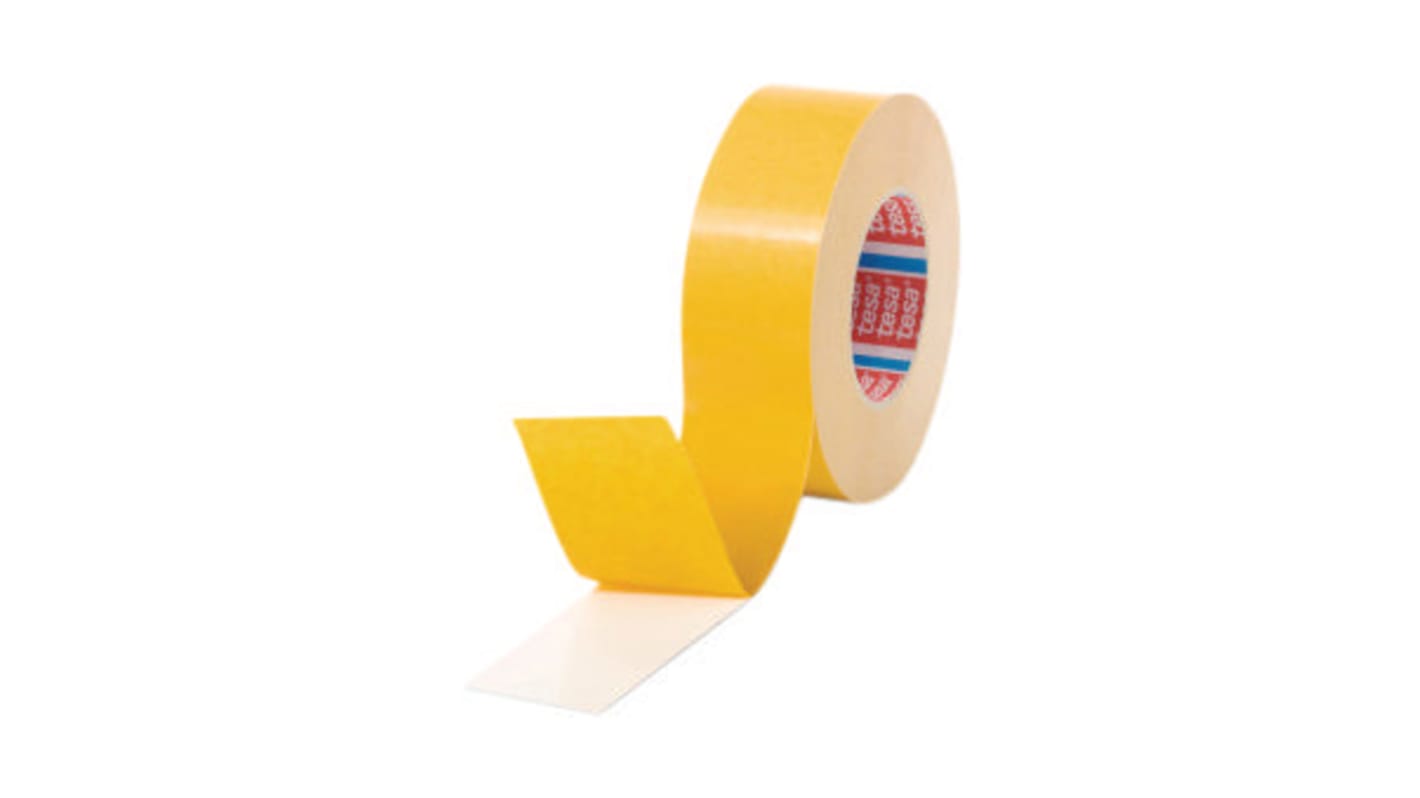 Tesa 白色双面双面胶带, 50mm宽 x 10m长, 0.185mm厚, 26 牛顿/厘米粘合, 64620