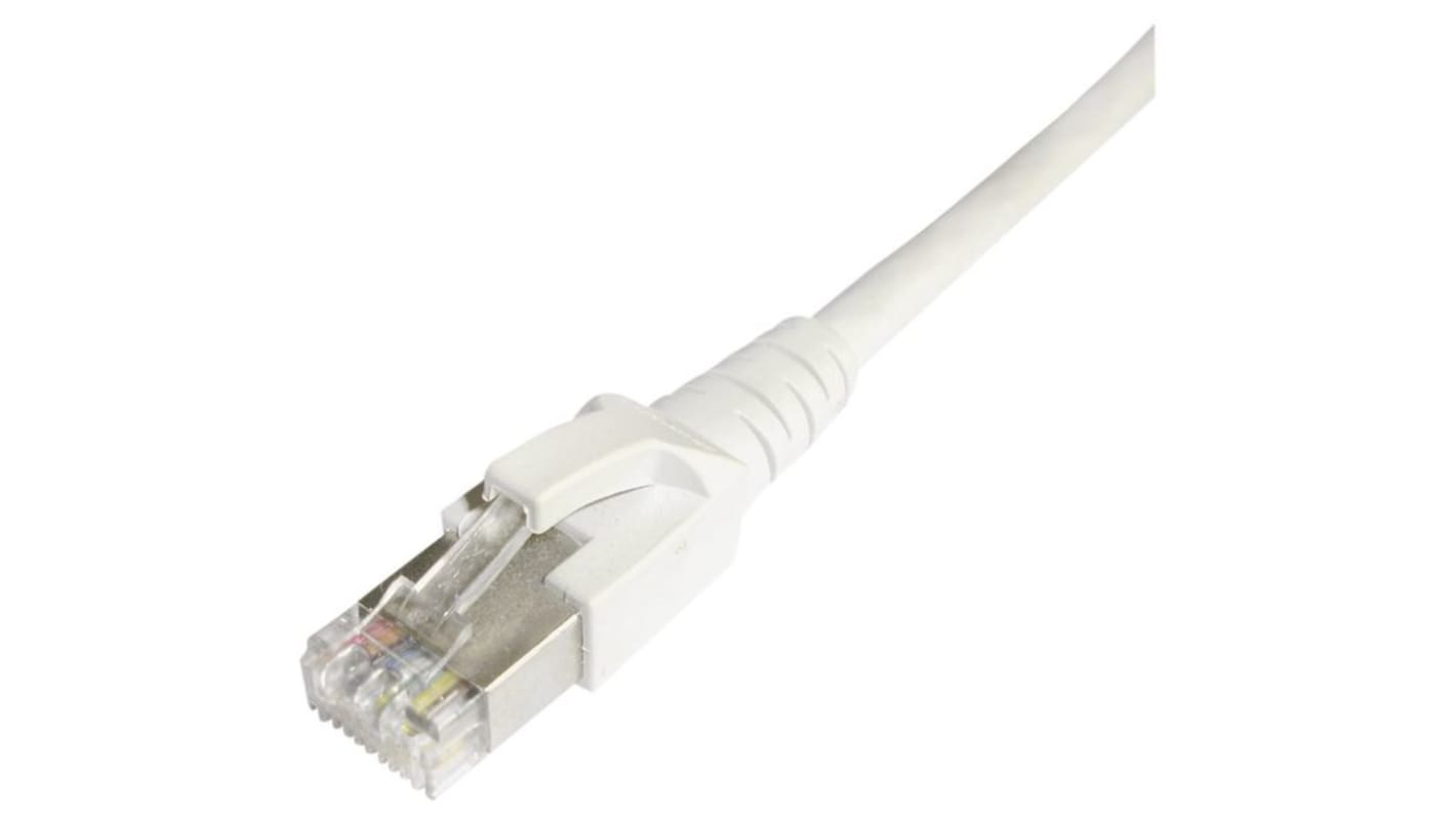 Cable de conexión Cat6a S/FTP Dätwyler Cables de color Blanco, long. 1.5m, Pirorretardante, libre de halógenos y bajo