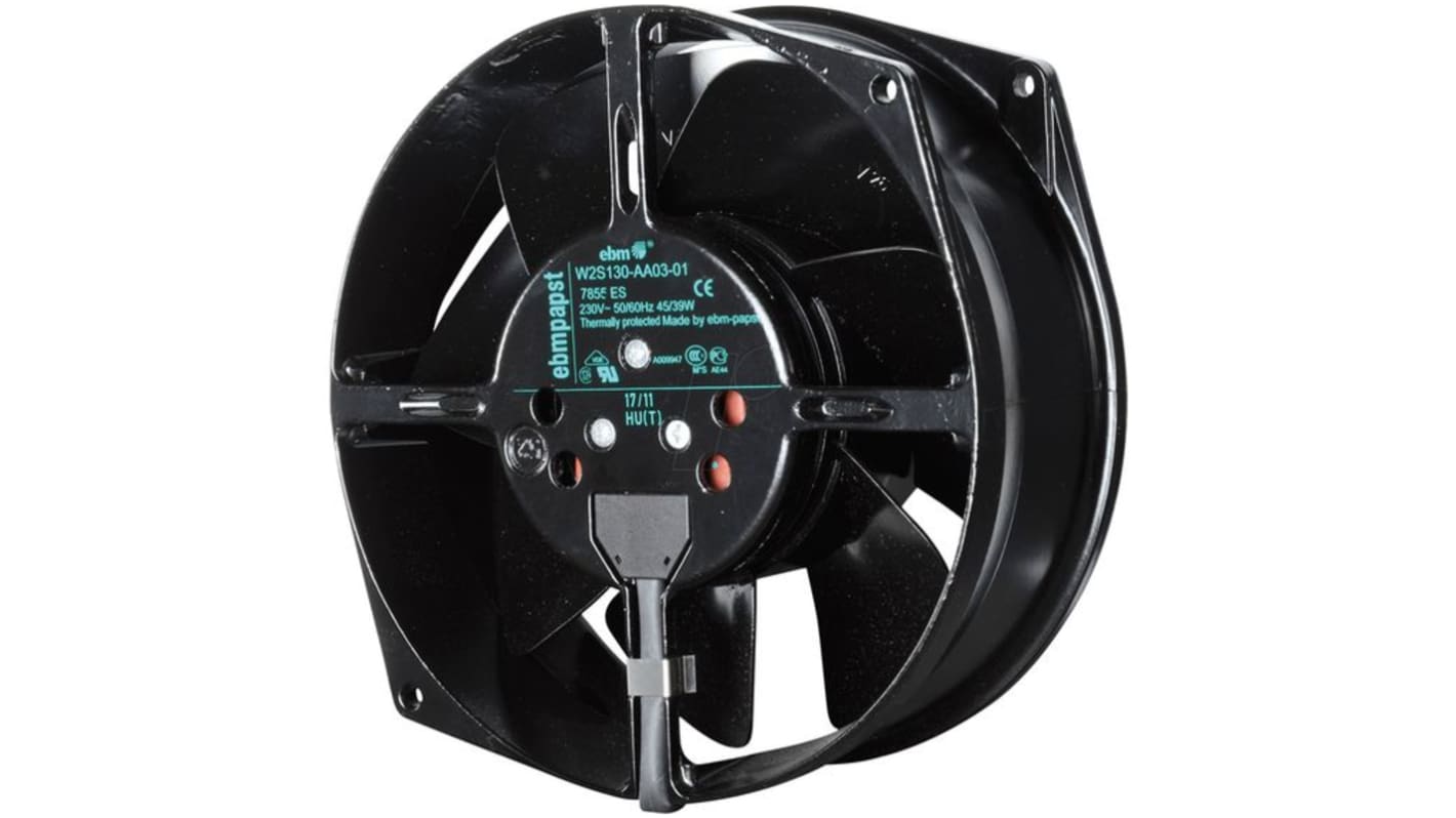 Ventilateur axial ebm-papst 230 V c.a., 325m³/h, 150 x 150 x 55mm, 45W