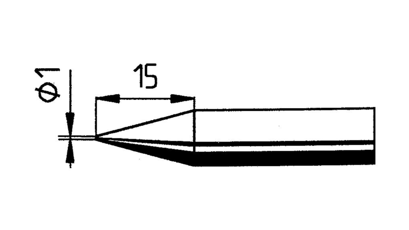 Ersa 842BDLF 1 mm Pencil Point Soldering Iron Tip for use with ANALOG 60 / 60 A, ANALOG 80 / 80 A