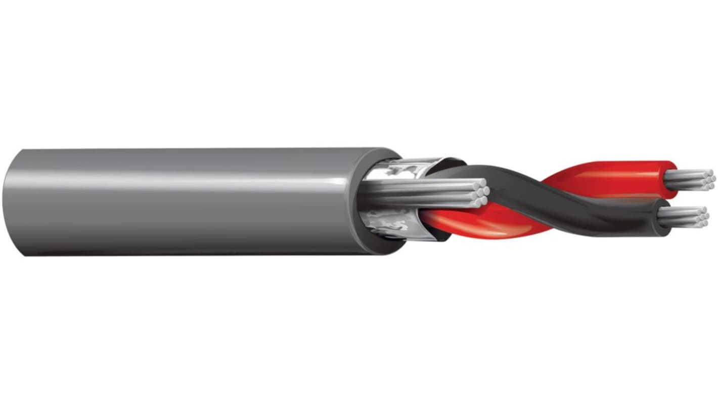 Cable Multiconductor Industrial apantallado Datos Belden de 2 conductores, 0,22 mm², 24 AWG, long. 152m Negro