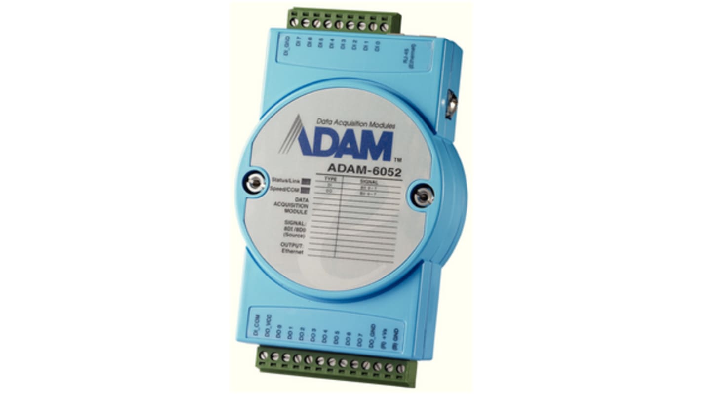 Advantech ADAM 6000 Isoliertes Digital-E/A-Modbus-TCP-Modul, 8 Kanäle x Digital Eingang / 8 Kanäle x ADAM 6000 Series