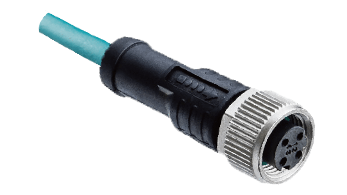 Złącze i kabel ze złączem Złącze M12 liczba rdzeni 4 długość 2m Rodzaj A Żeńskie Złącze B Złącze typu Pigtail