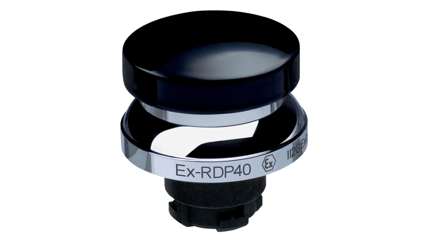 Schmersal EX-RDP Series Black Momentary Push Button Head, 22.3mm Cutout, IECEx