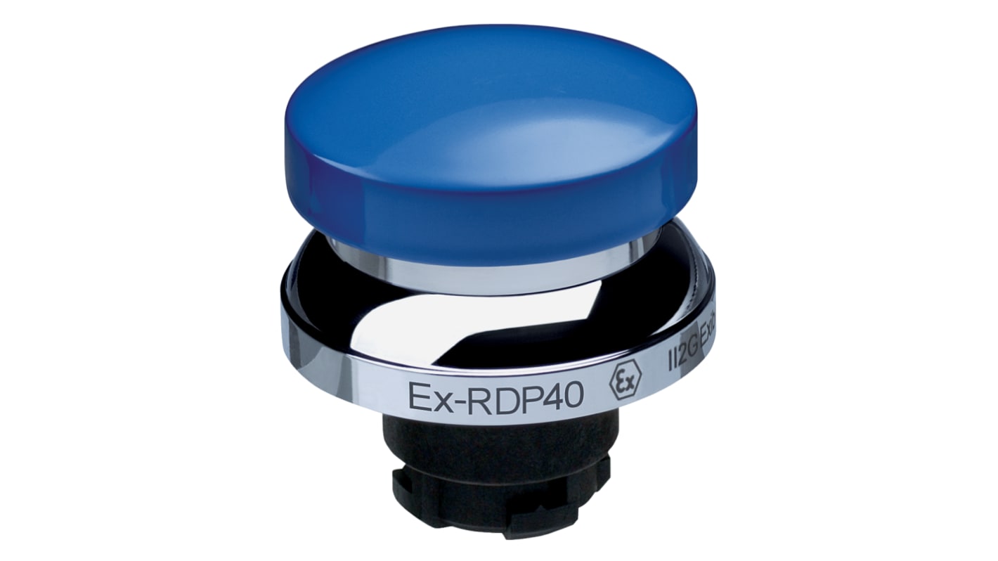 Schmersal EX-RDP Series Blue Momentary Push Button Head, 22.3mm Cutout, IECEx