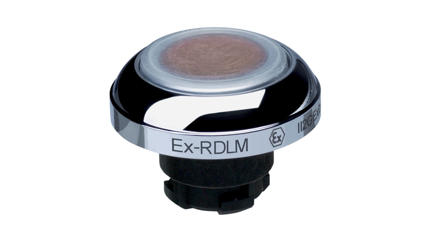 Schmersal EX-RDL Series Orange Illuminated Momentary Push Button Head, 22.3mm Cutout, IECEx