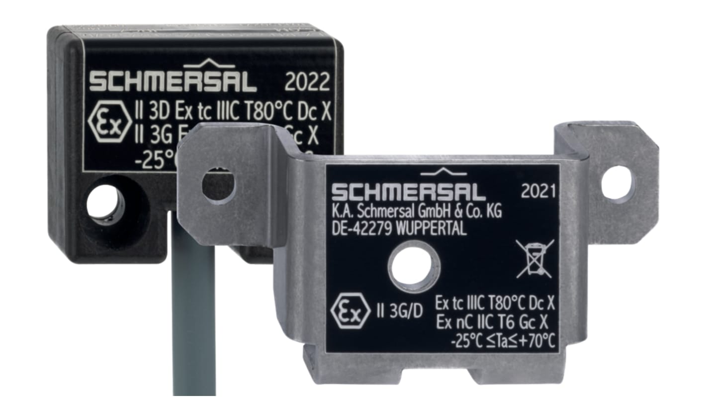 Schmersal EX-BNS 250 Series Flush Magnetic Non-Contact Safety Switch, 24V dc, Reinforced Thermoplastic Housing, NO/NC,