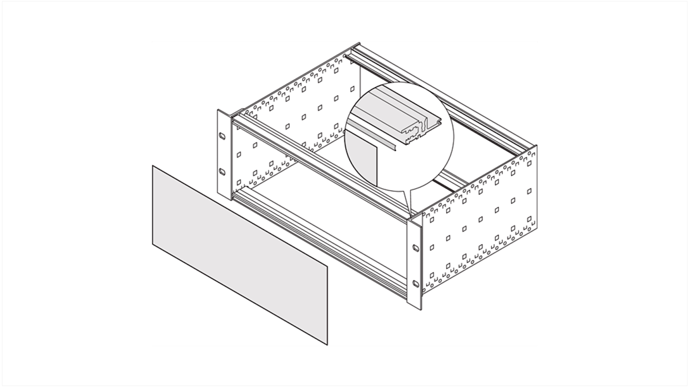 Kit di schermatura EMC nVent SCHROFF per: Guide orizzontali