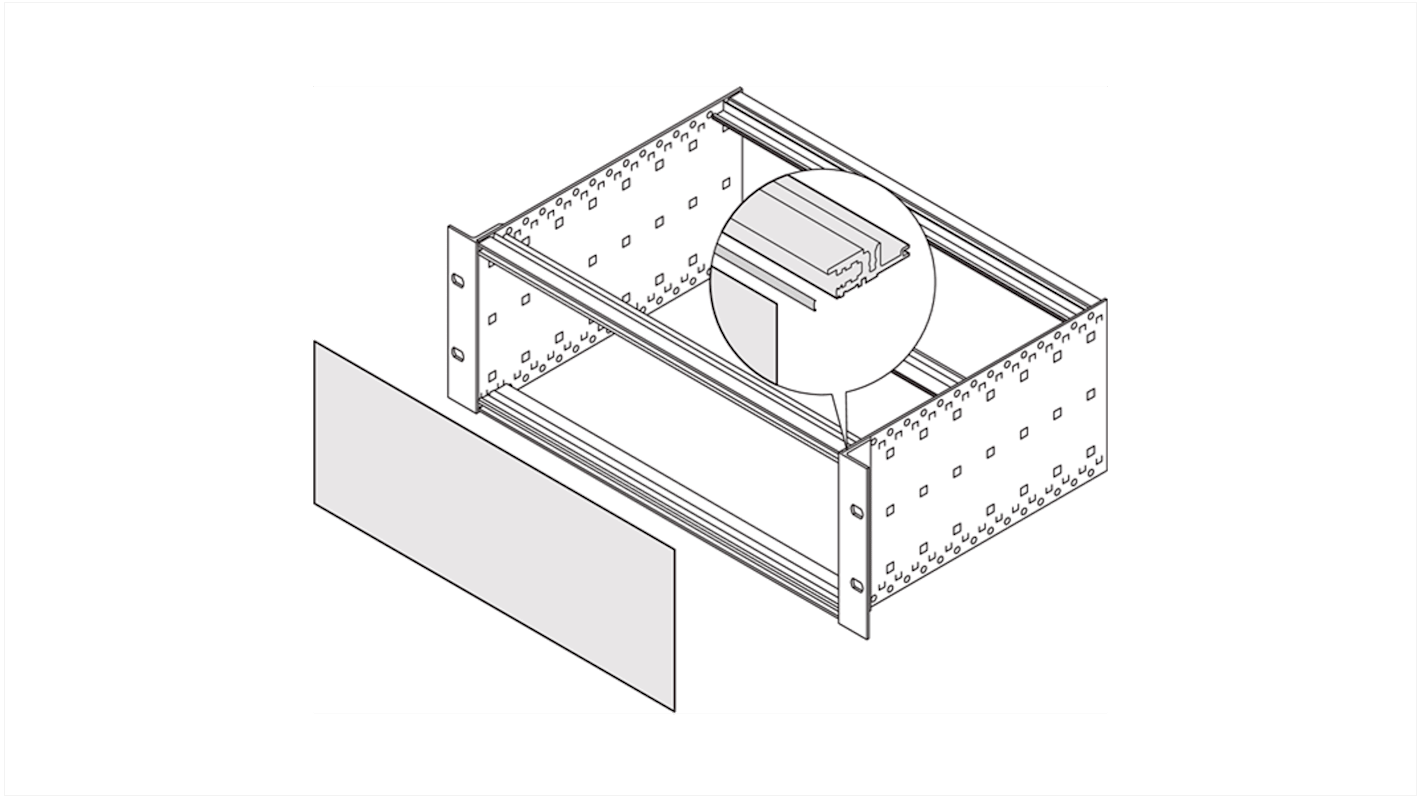 nVent SCHROFF EuropacPRO Series EMC Shielding Kit for Use with Horizontal Rails, 10 Piece(s), 416.56 x 416.3 x 426.72mm