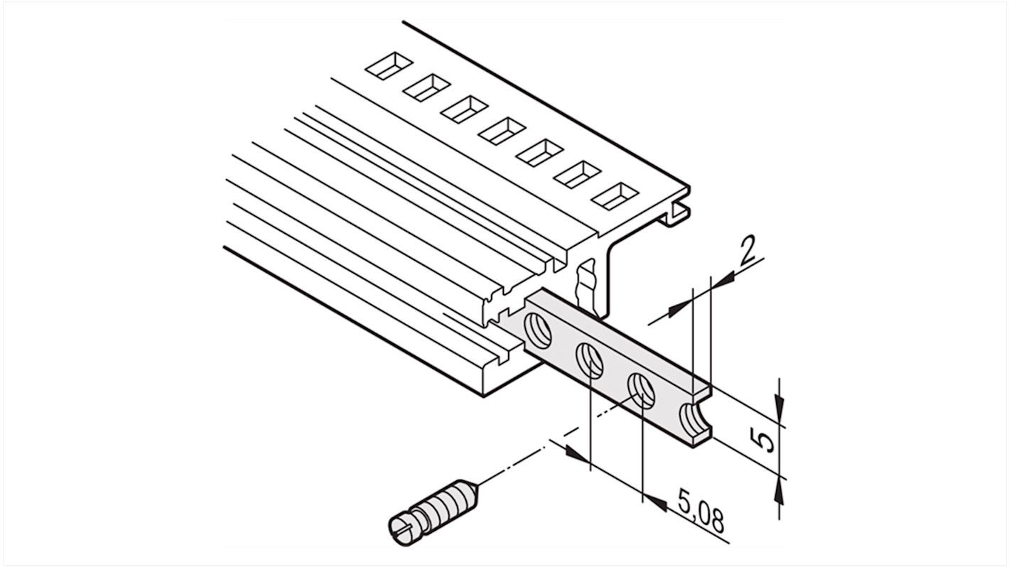 nVent SCHROFF Threaded Insert, 431mm Depth, 84HP