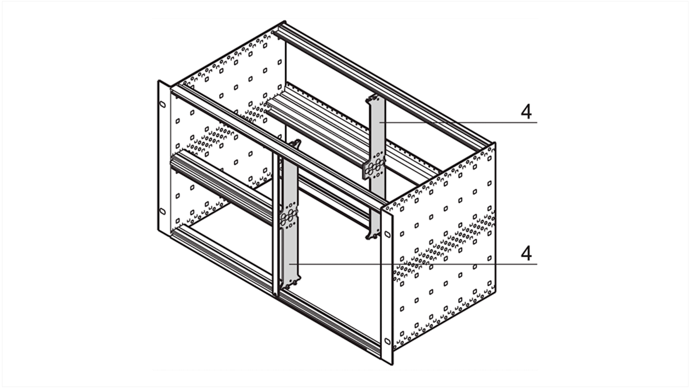 nVent SCHROFF EuropacPRO Series Mounting Kit for Use with Subracks, 266.7mm
