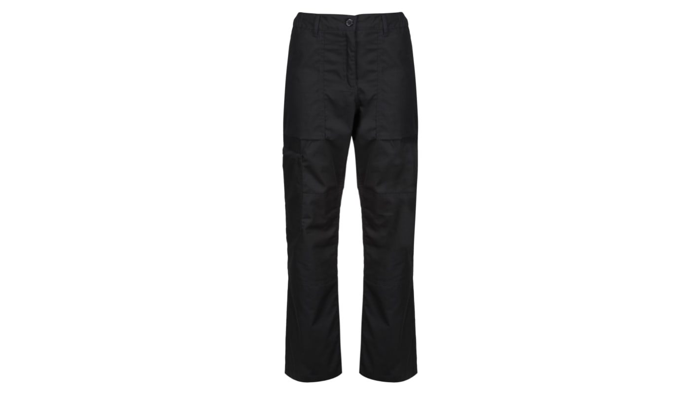 Regatta Professional TRJ334 Damen Arbeitshose, Polycotton Schwarz/Marineblau Wasserabweisend, Größe 104cm / 41Zoll x