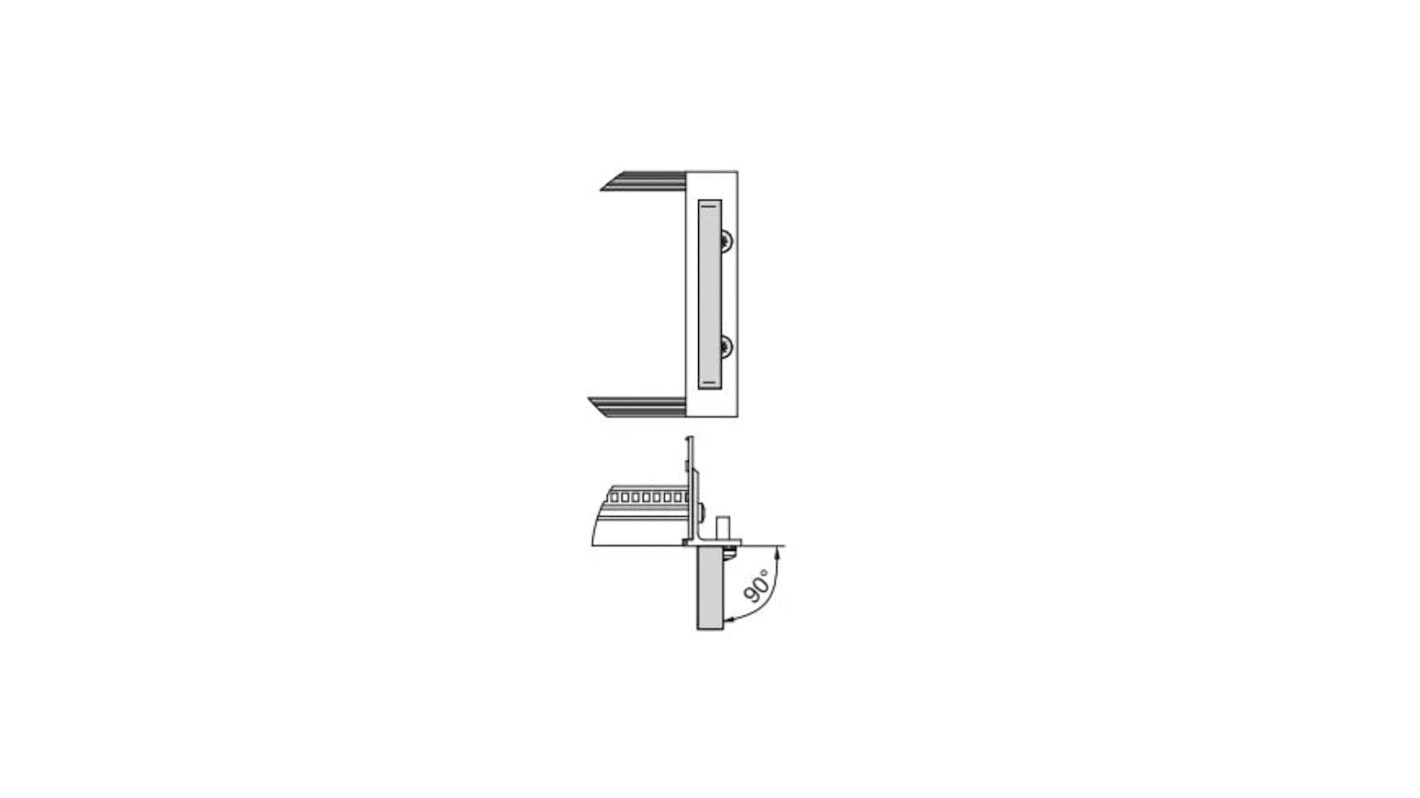 nVent SCHROFF Guide Rail Front Handle for Use with Subracks, 4U