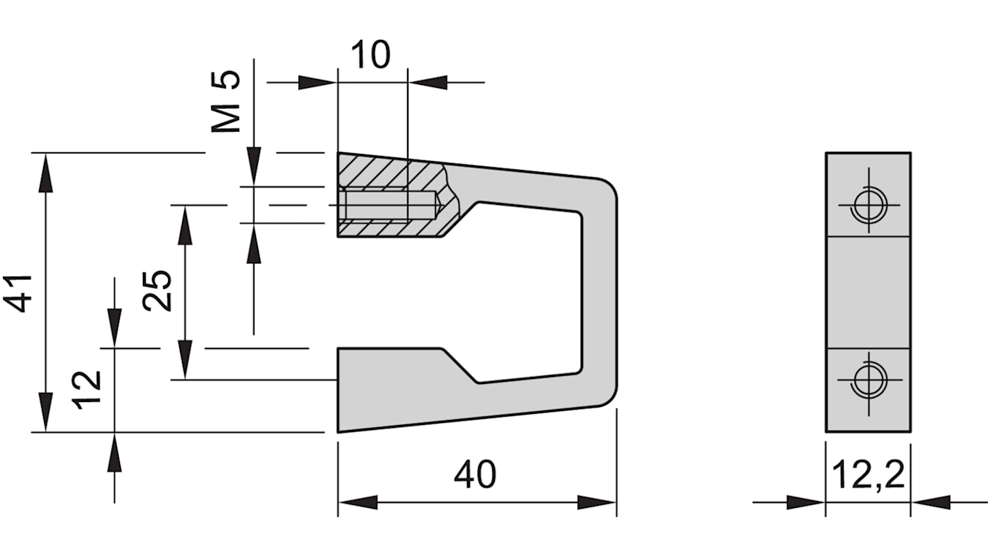 nVent SCHROFF Griff für Baugruppenträger, 1U