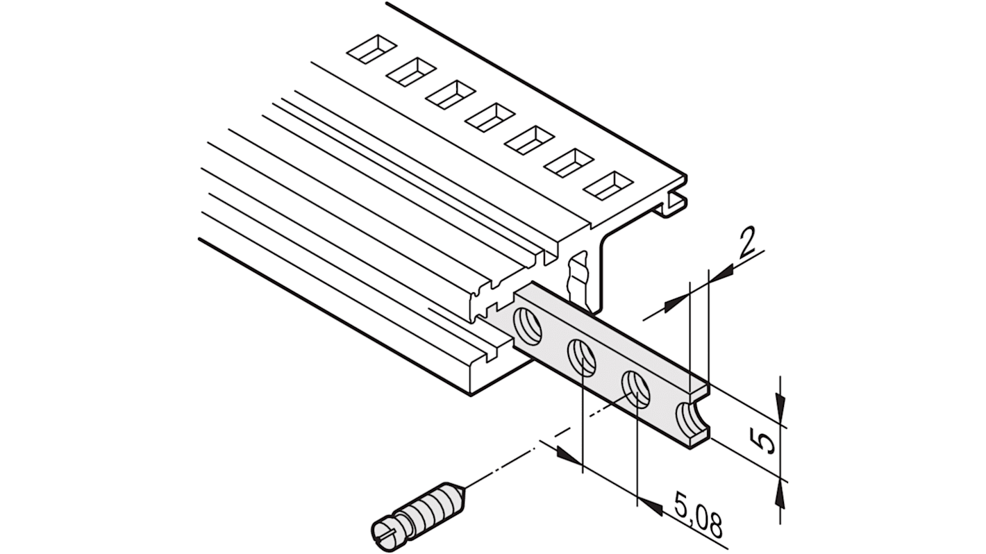 Carril Horizontal nVent SCHROFF, para Cajas, subracks