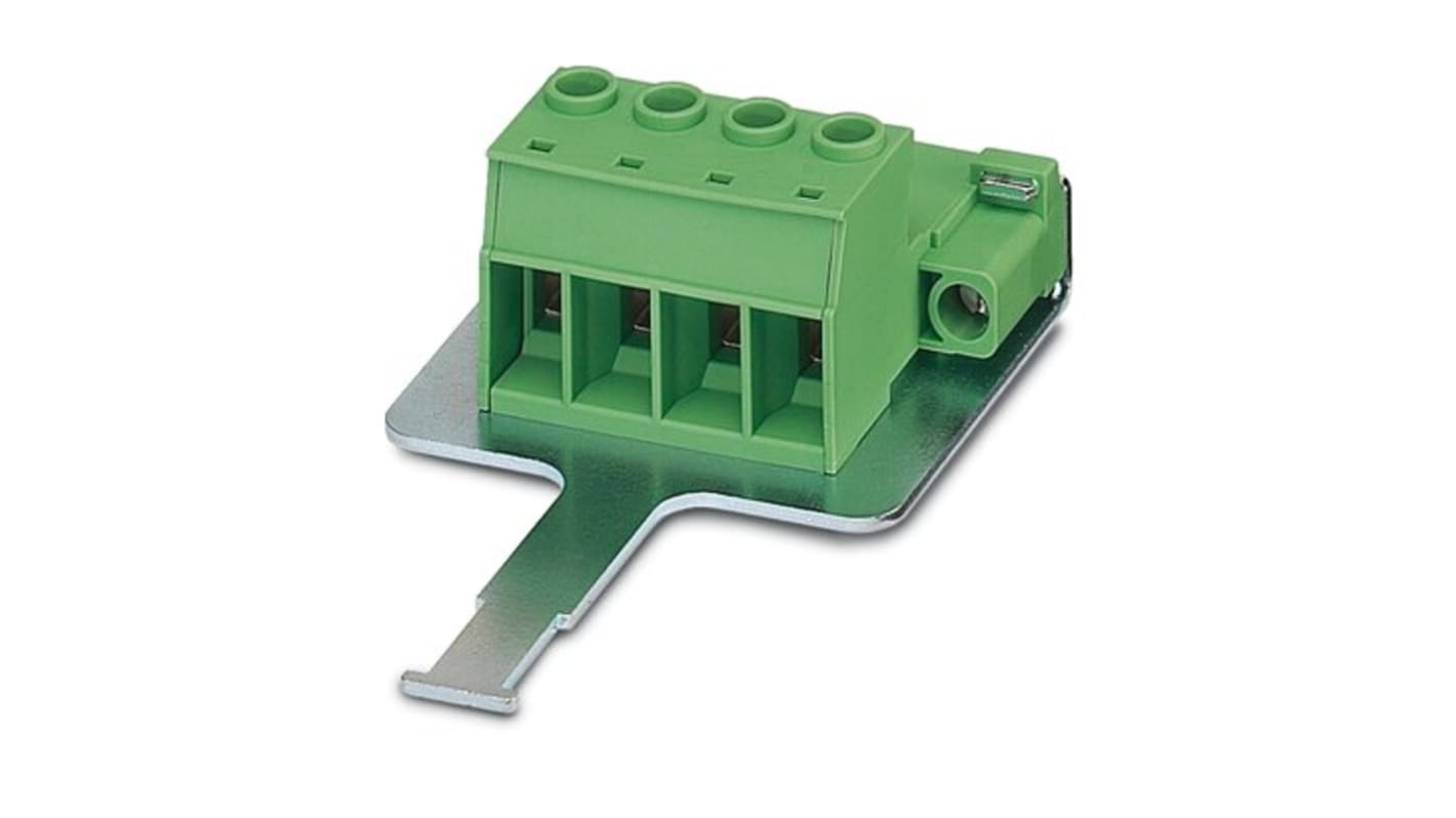 Phoenix Contact, 10.16mm Pitch, 4 Way, Pluggable Terminal Block, PCB, Plug In Termination, 1970346
