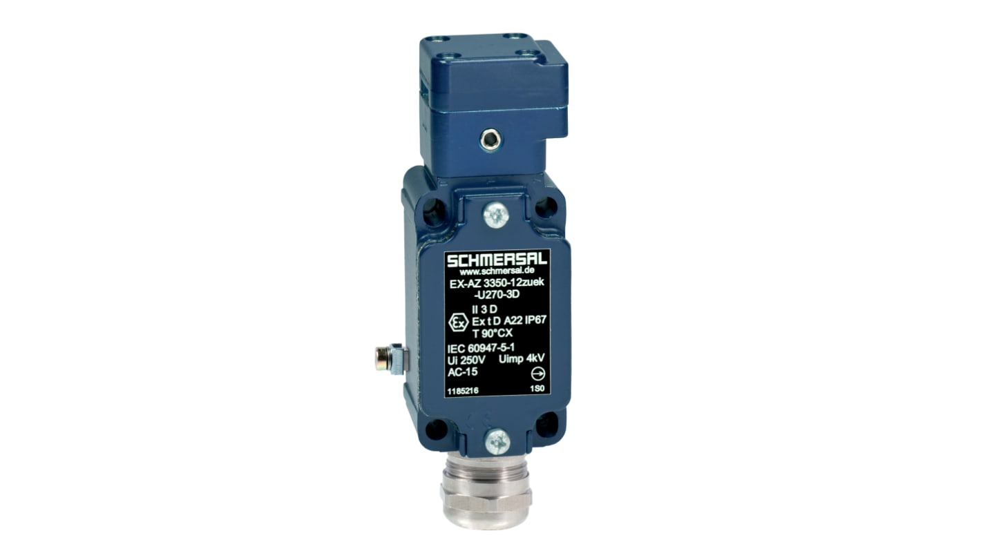 Schmersal IECEx EX-AZ 350 Safety Interlock Switch, 2NC/1NO , Die Cast Alloy
