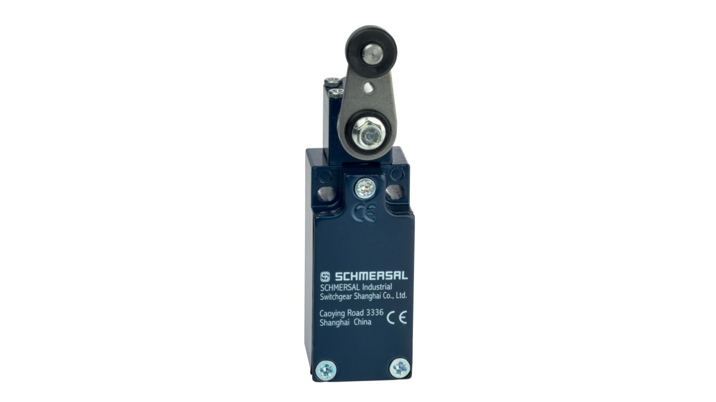 Schmersal EX-T Series Roller Lever Safety Interlock Switch, 1NO/1NC, IP65, Die Cast Zinc Housing, 230V ac ac Max, 4A Max