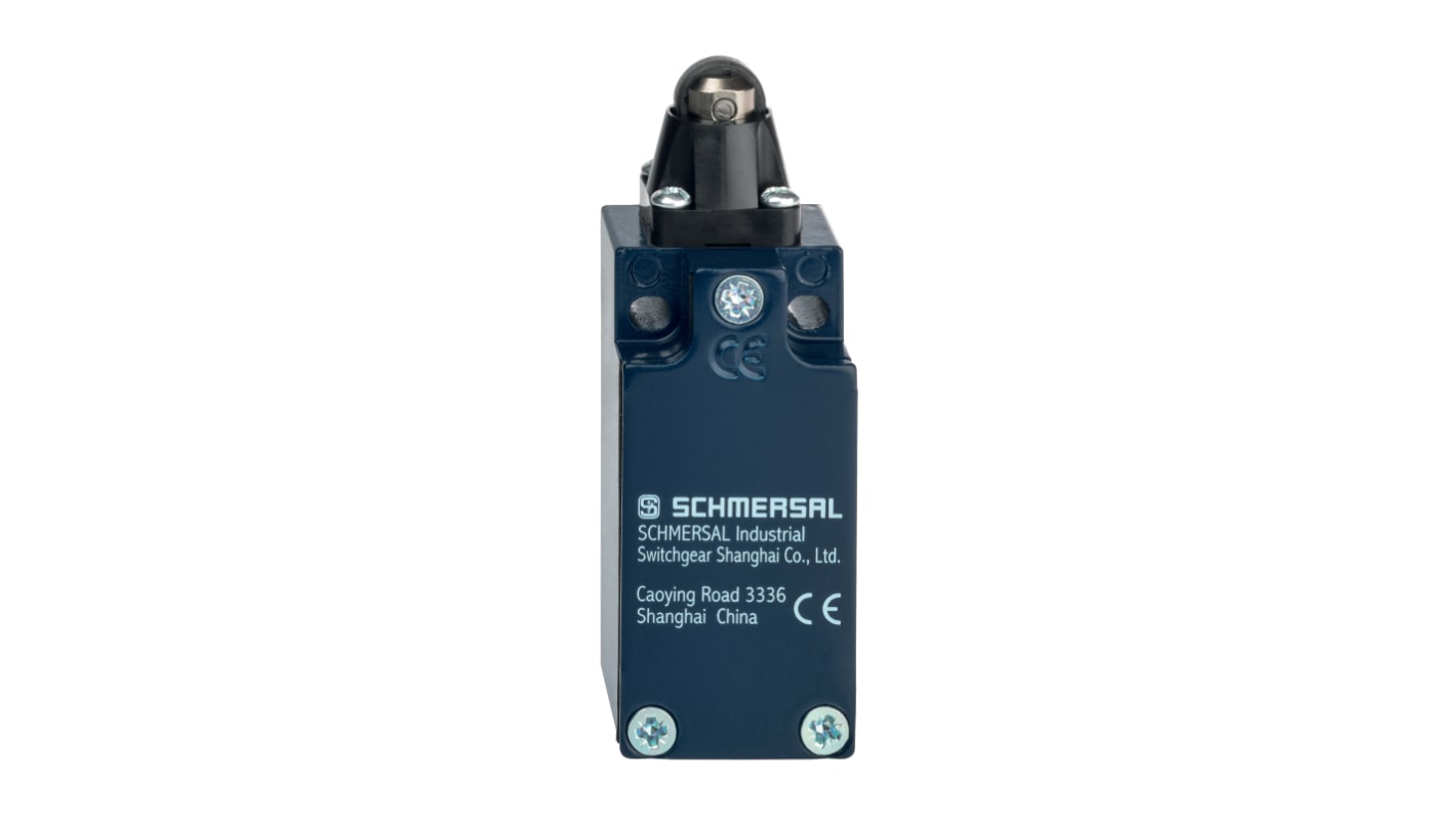 Schmersal EX-Z Series Roller Plunger Safety Interlock Switch, 2NC, IP67, Die Cast Zinc Housing, 230V ac ac Max, 4A Max