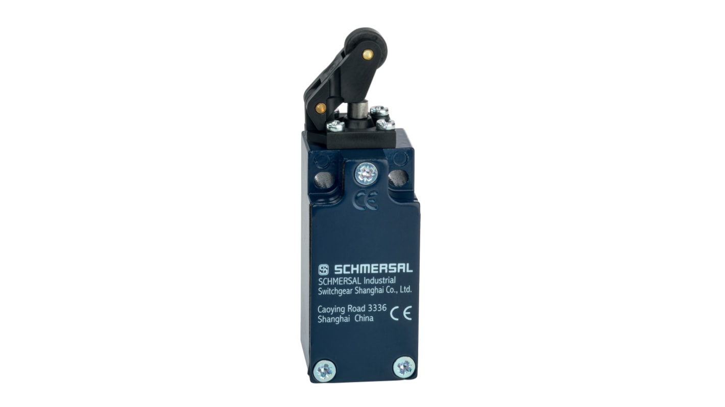 Schmersal EX-Z Series Roller Lever Safety Interlock Switch, 1NO/1NC, IP67, Die Cast Zinc Housing, 230V ac ac Max, 4A Max