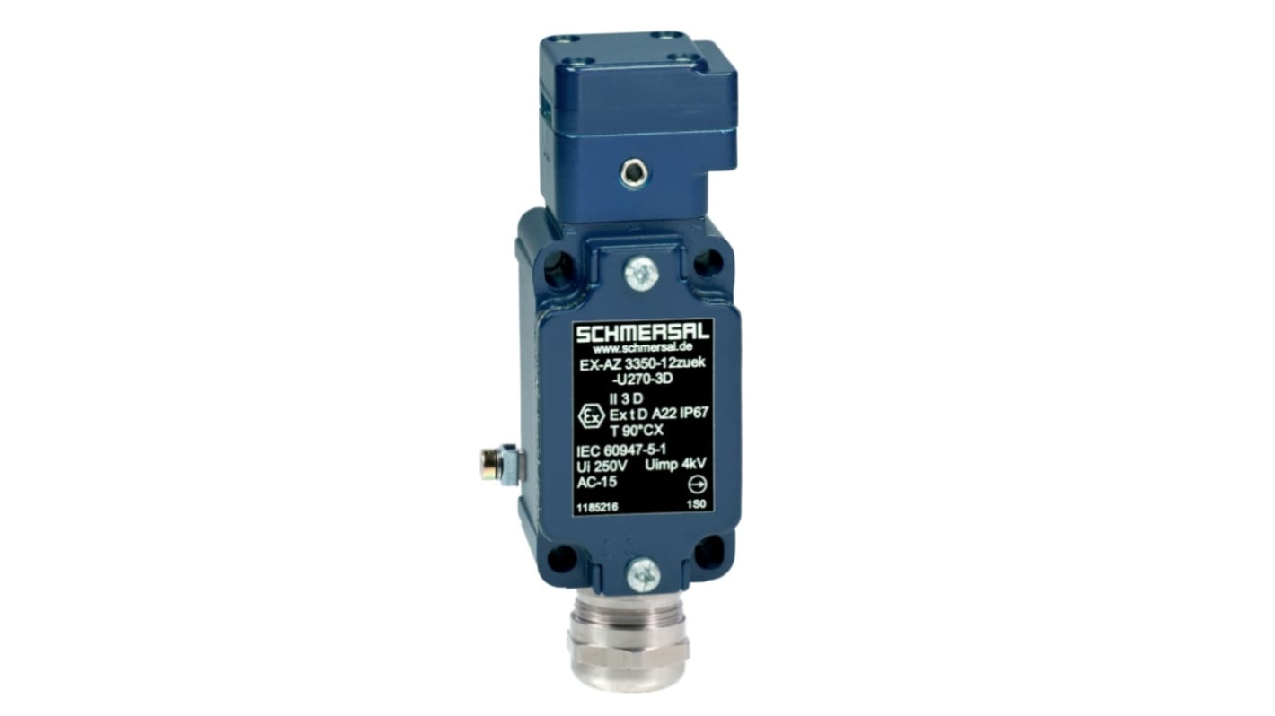 Schmersal IECEx EX-AZ 3350 Safety Interlock Switch, 2NC/1NO , Die Cast Alloy