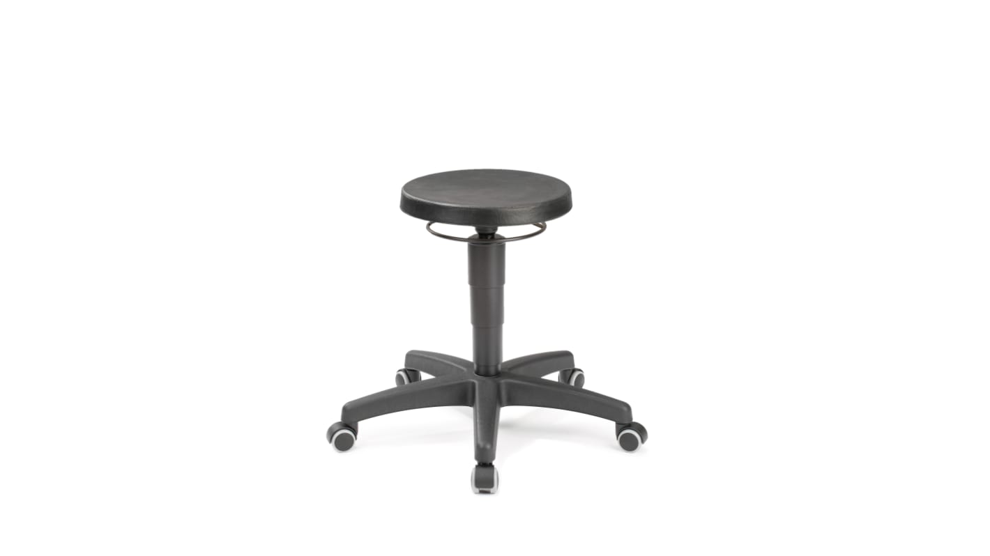 Treston Black Plastic Stool, 120kg Weight Capacity