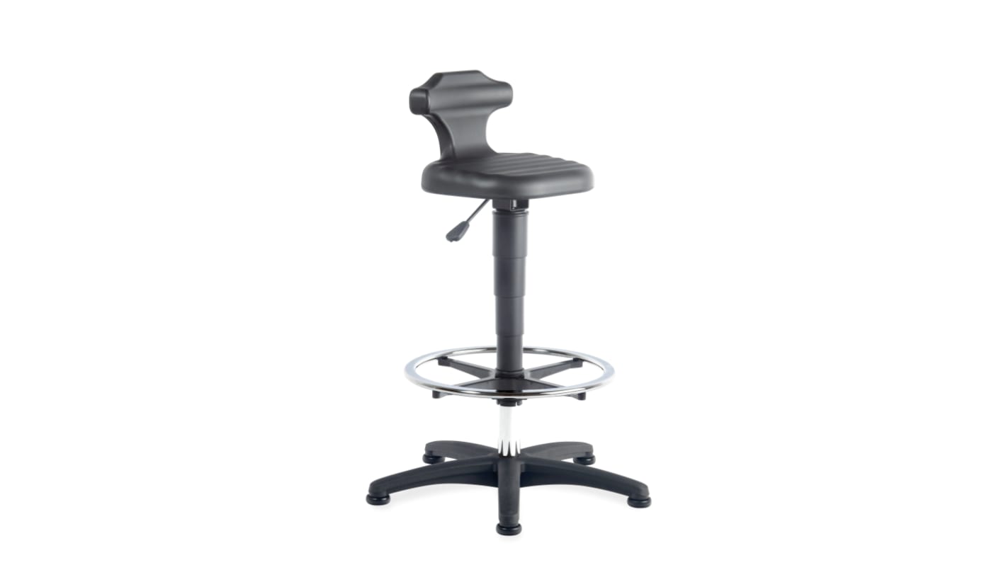 Treston Black Plastic Desk Chair, 120kg Weight Capacity