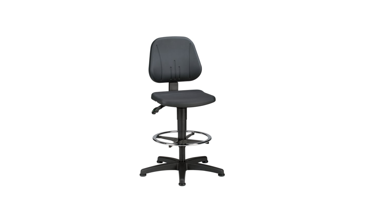Treston Black Plastic Desk Chair, 120kg Weight Capacity