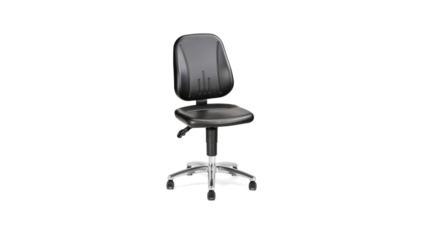Treston Black Leather Desk Chair, 120kg Weight Capacity