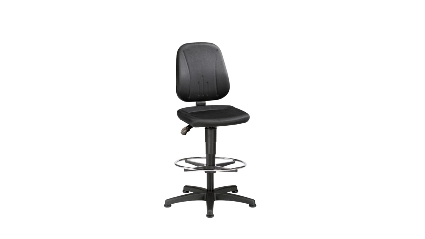 Treston Black Fabric Desk Chair, 120kg Weight Capacity