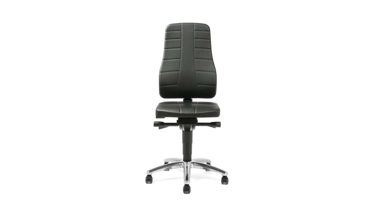 Treston Black Leather Desk Chair, 120kg Weight Capacity