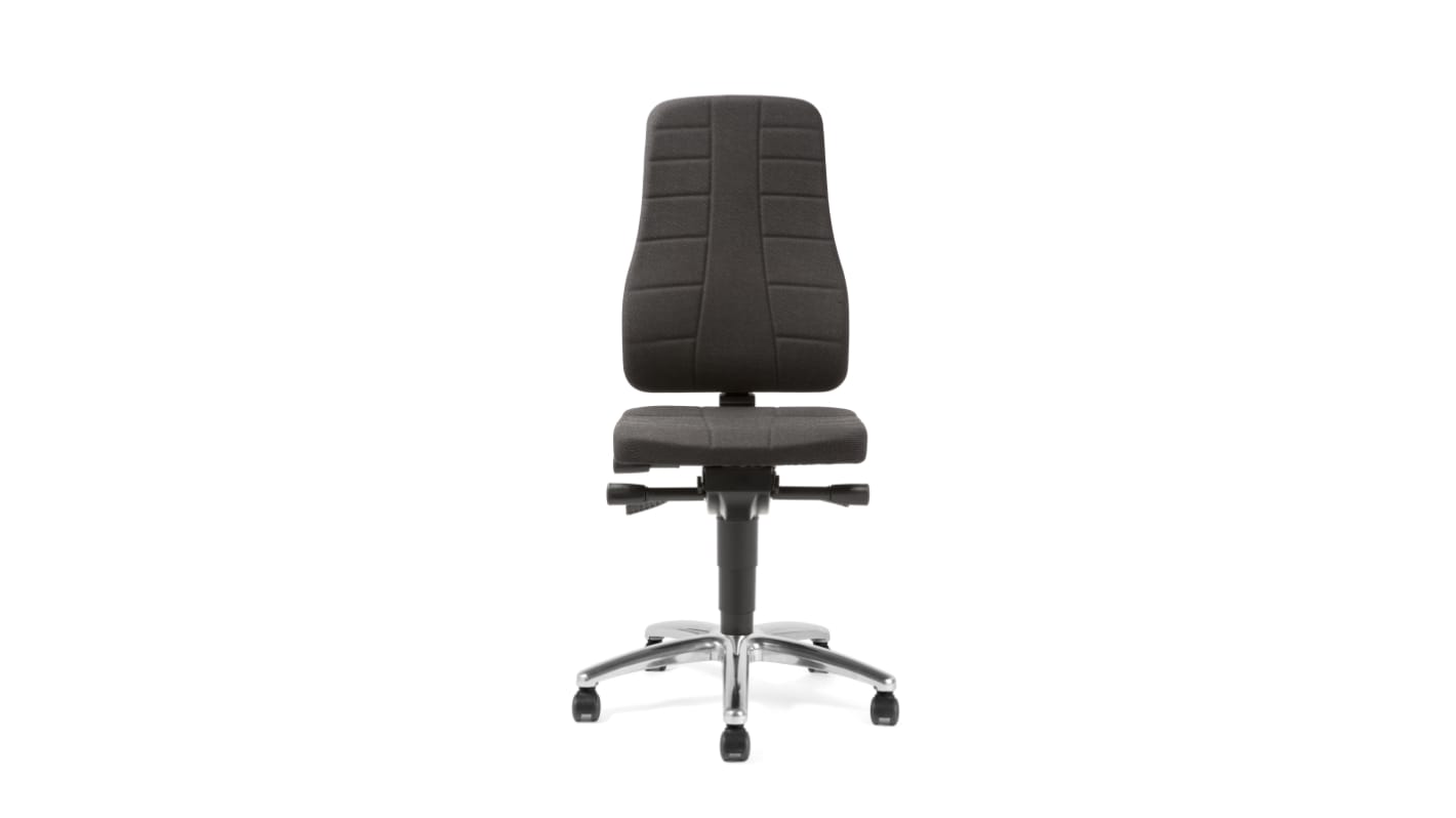 Treston Black Fabric Desk Chair, 120kg Weight Capacity
