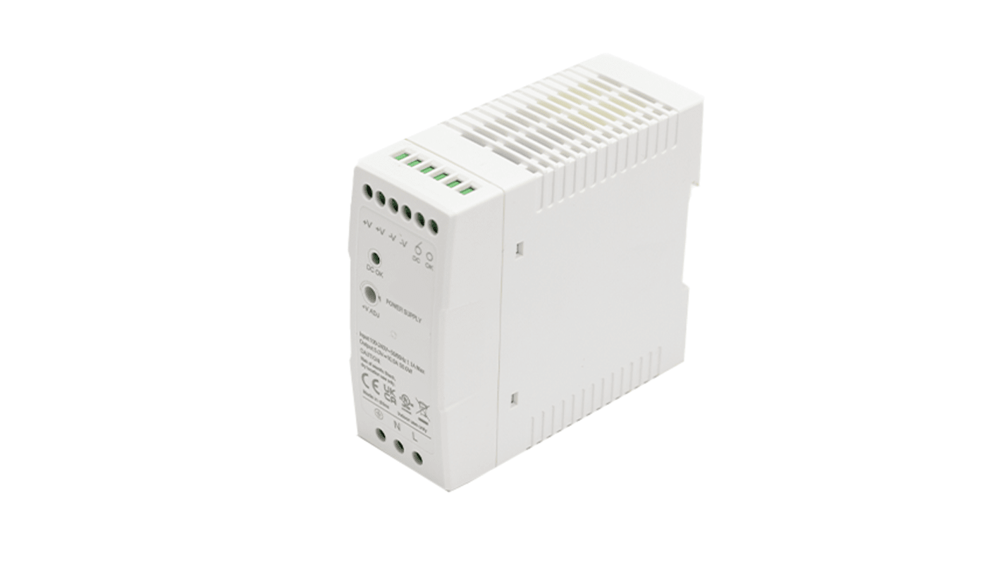 Fuente de alimentación de carril DIN RS PRO, 2 salidas 5V dc 10A 50W
