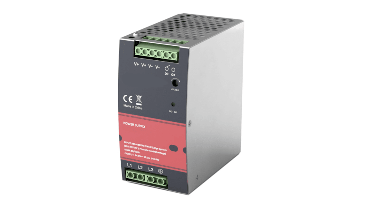 RS PRO DIN-Schienen Netzteil Schaltnetzteile 24V dc / 10A 240W 340 → 550V ac