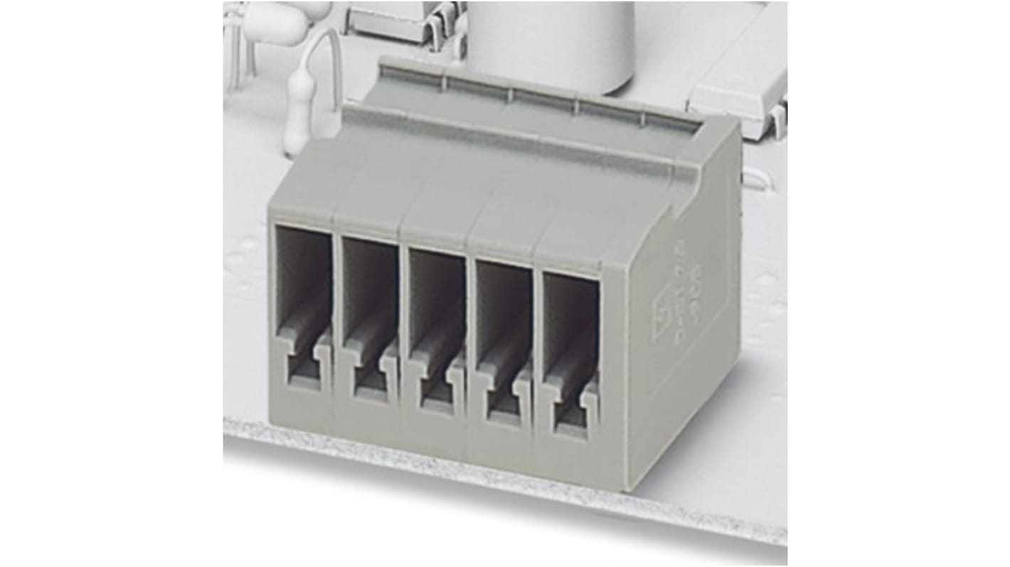 Phoenix Contact ST Series Horizontal Wave Soldering PCB Header, 3 Contact(s), 5.2mm Pitch, 1 Row(s), Shrouded