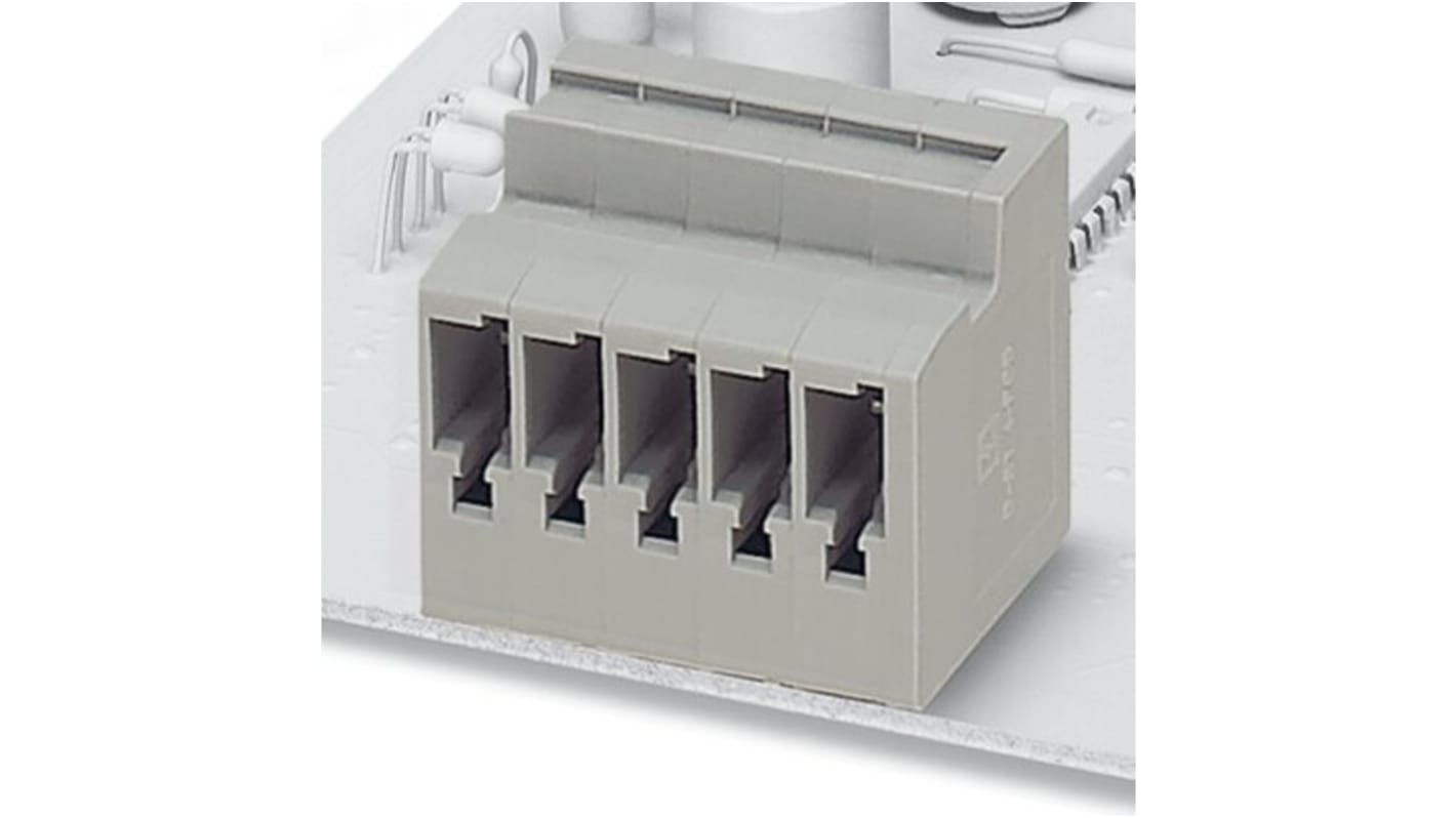 Phoenix Contact ST Series Horizontal Wave Soldering PCB Header, 4 Contact(s), 6.2mm Pitch, 1 Row(s), Shrouded