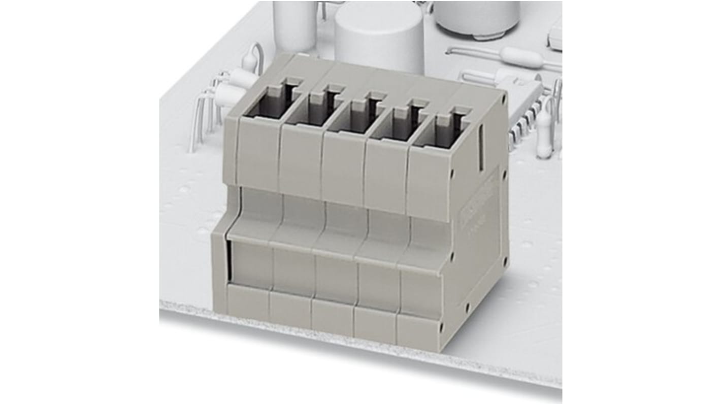 Conector macho para PCB Phoenix Contact serie ST de 10 vías, 1 fila, paso 6.2mm, Soldadura por ola