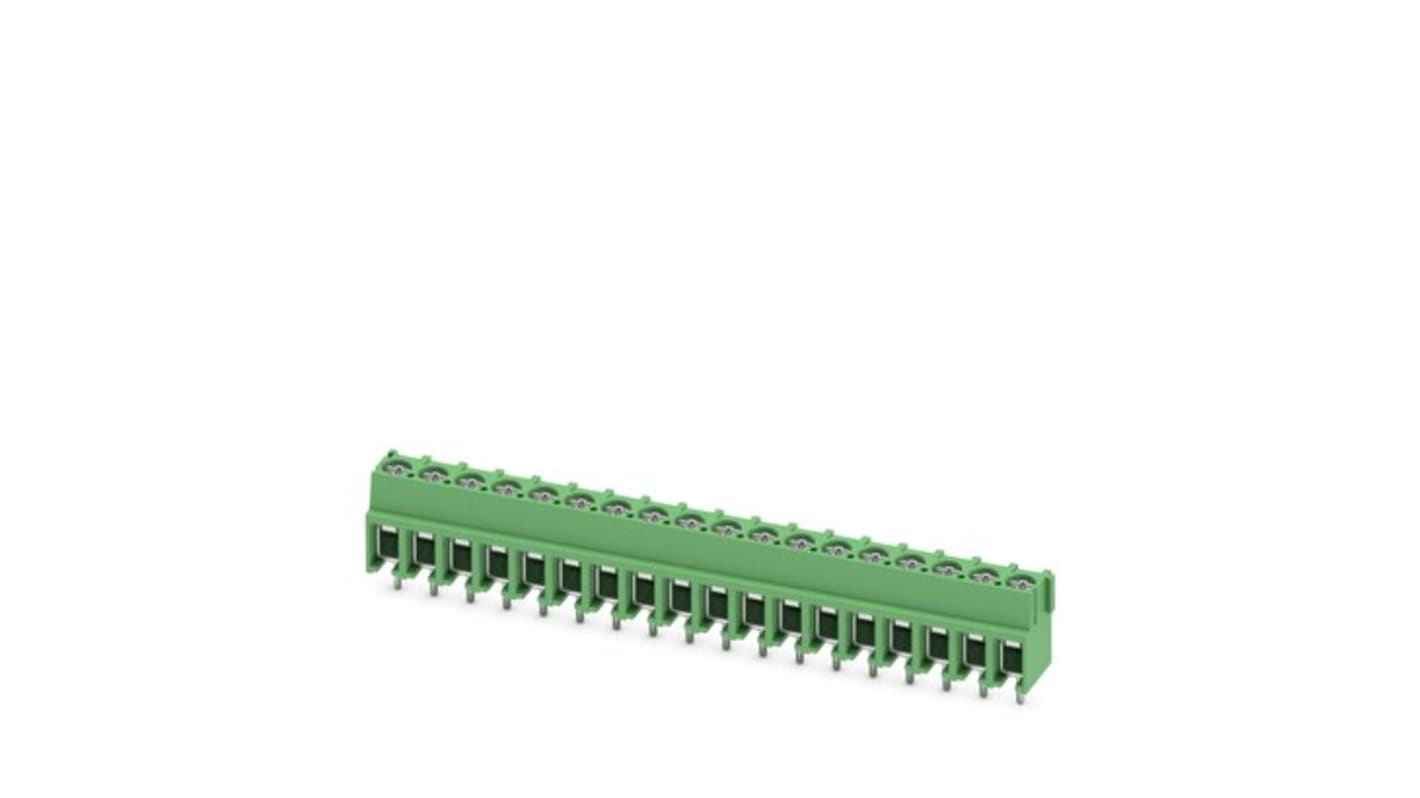 Morsettiera per circuito stampato Phoenix Contact a 18 vie, 1 fila, passo 5mm, Montaggio PCB