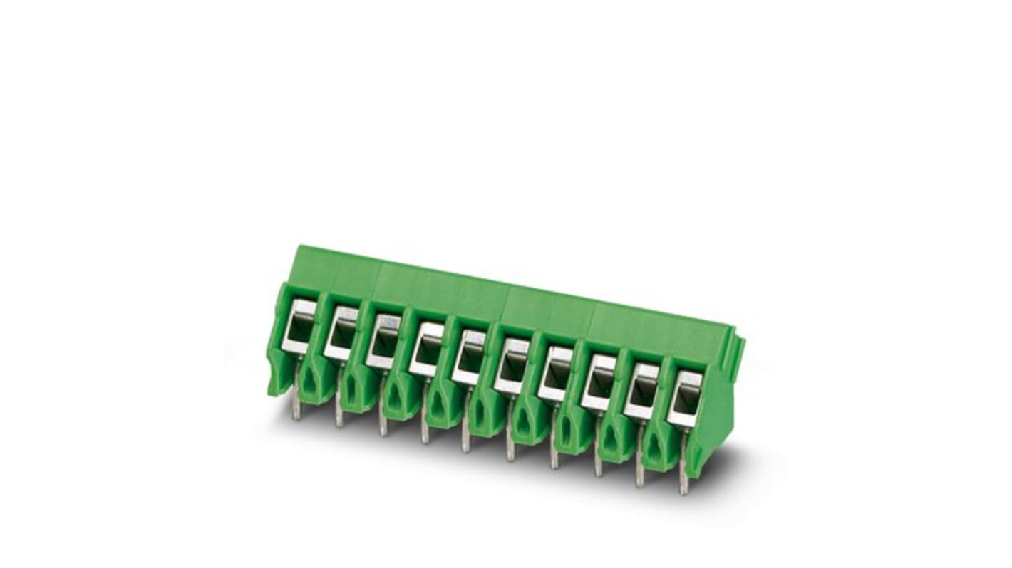 Phoenix Contact PTA Series PCB Terminal Block, 9-Contact, 5mm Pitch, PCB Mount, 1-Row, Screw Termination