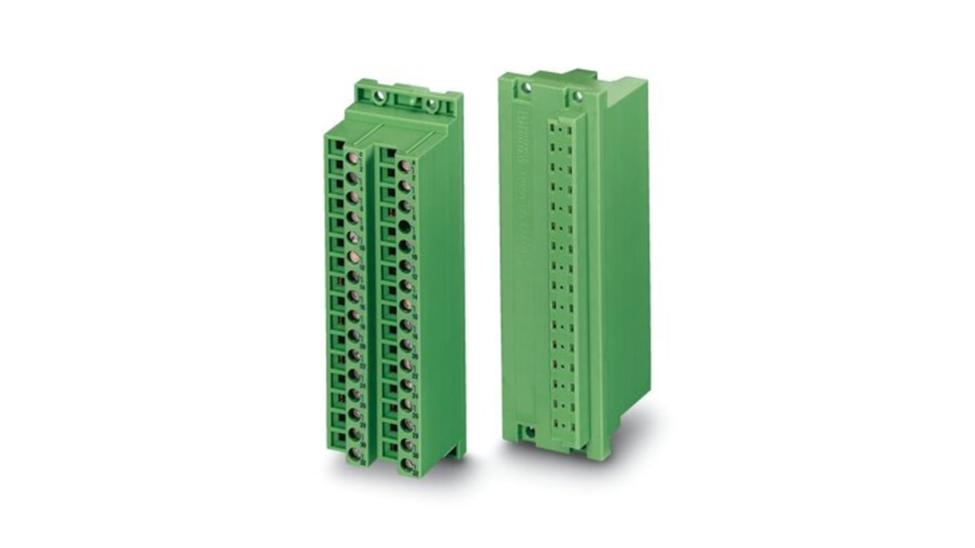 Phoenix Contact 5, FRONT-SFL 2 Series Terminal Strip, 32-Way, 4A, 30 → 12 AWG Wire, Screw Termination