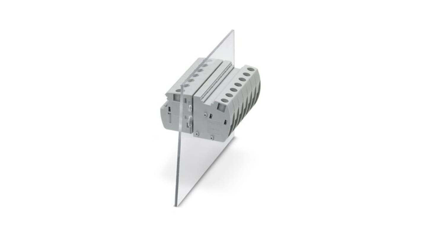 Phoenix Contact UW 10/S Series Panel Feed Through Terminal Plug, 2-Contact, 10.1mm Pitch, Panel Mount, 1-Row, Push In
