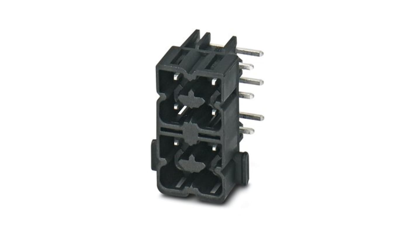 Conector macho para PCB Phoenix Contact serie HSCH de 6 vías, 2 filas, paso 5mm, Soldadura por ola