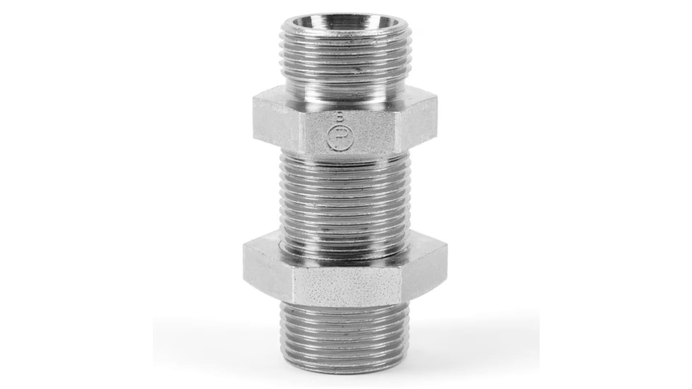 Racor hidráulico, Parker, T10L71X, Connector A Cono macho de 24°, Connector B Cono macho de 24°