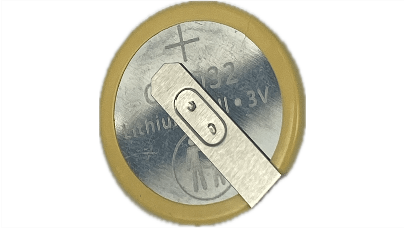 RS PRO CR2032 Button Batteries, 3V, 20mm Diameter
