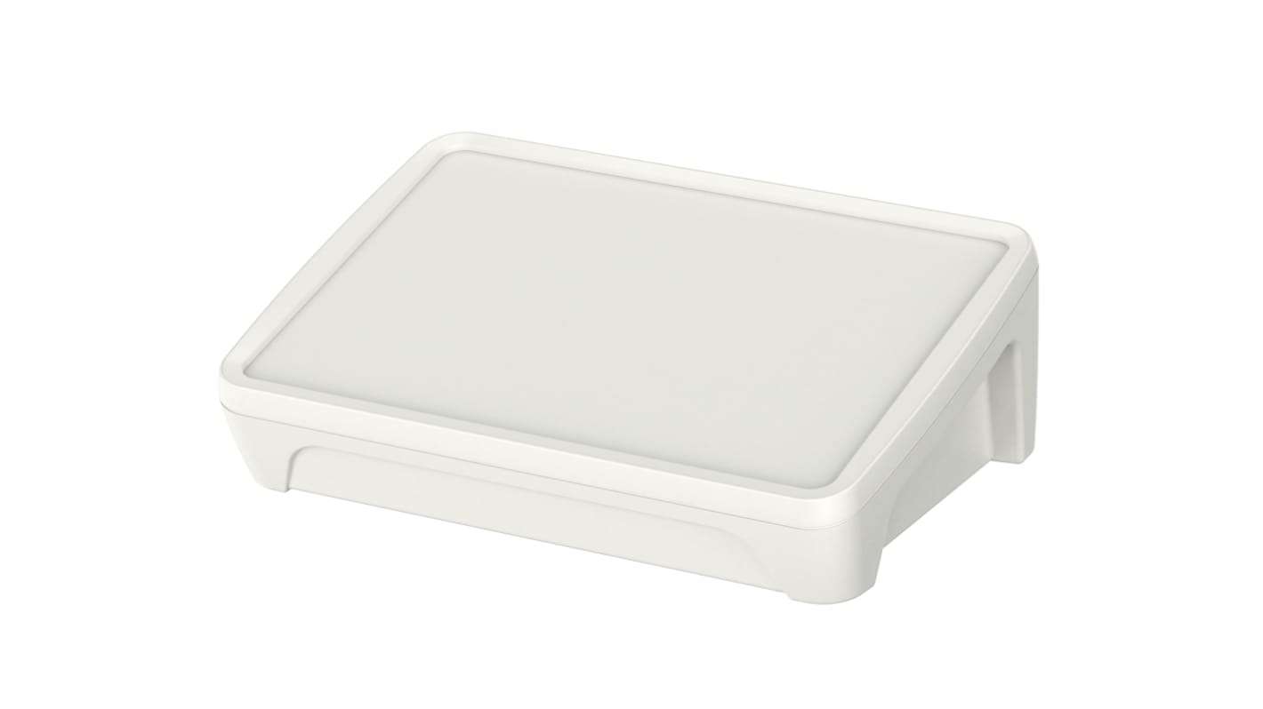 Bopla BoPad Series White ABS Desktop Enclosure, Sloped Front, 215 x 150 x 75.70mm