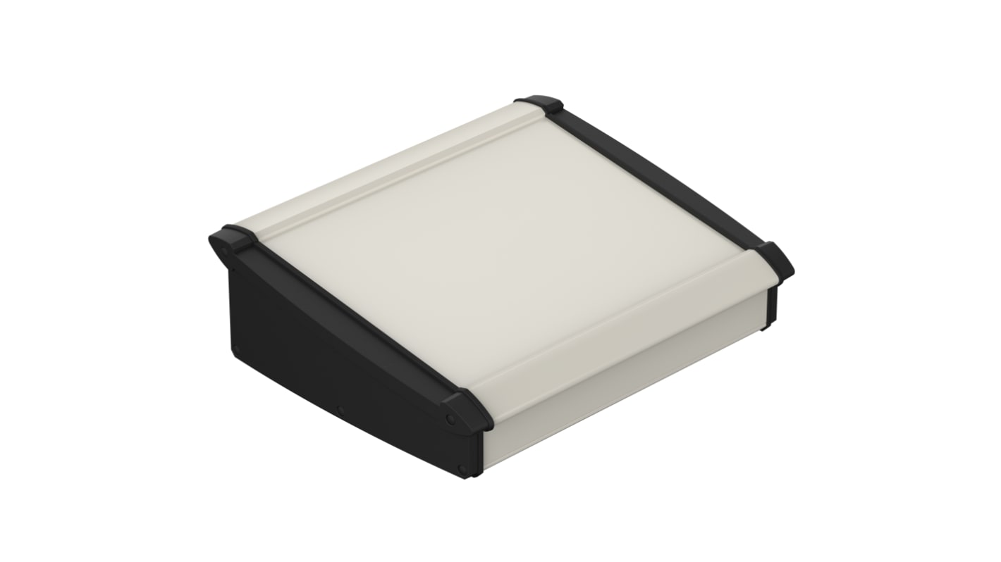 Bopla Alu-Topline Series Natural Anodized ABS, Aluminium Desktop Enclosure, Sloped Front, 232.60 x 250 x 86.20mm