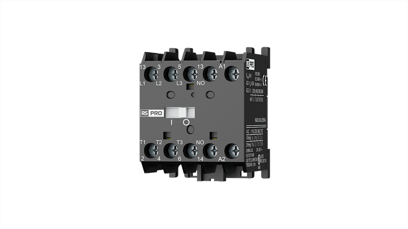 Stycznik 24 V RS PRO styki: 4 5,5 kW 3NO