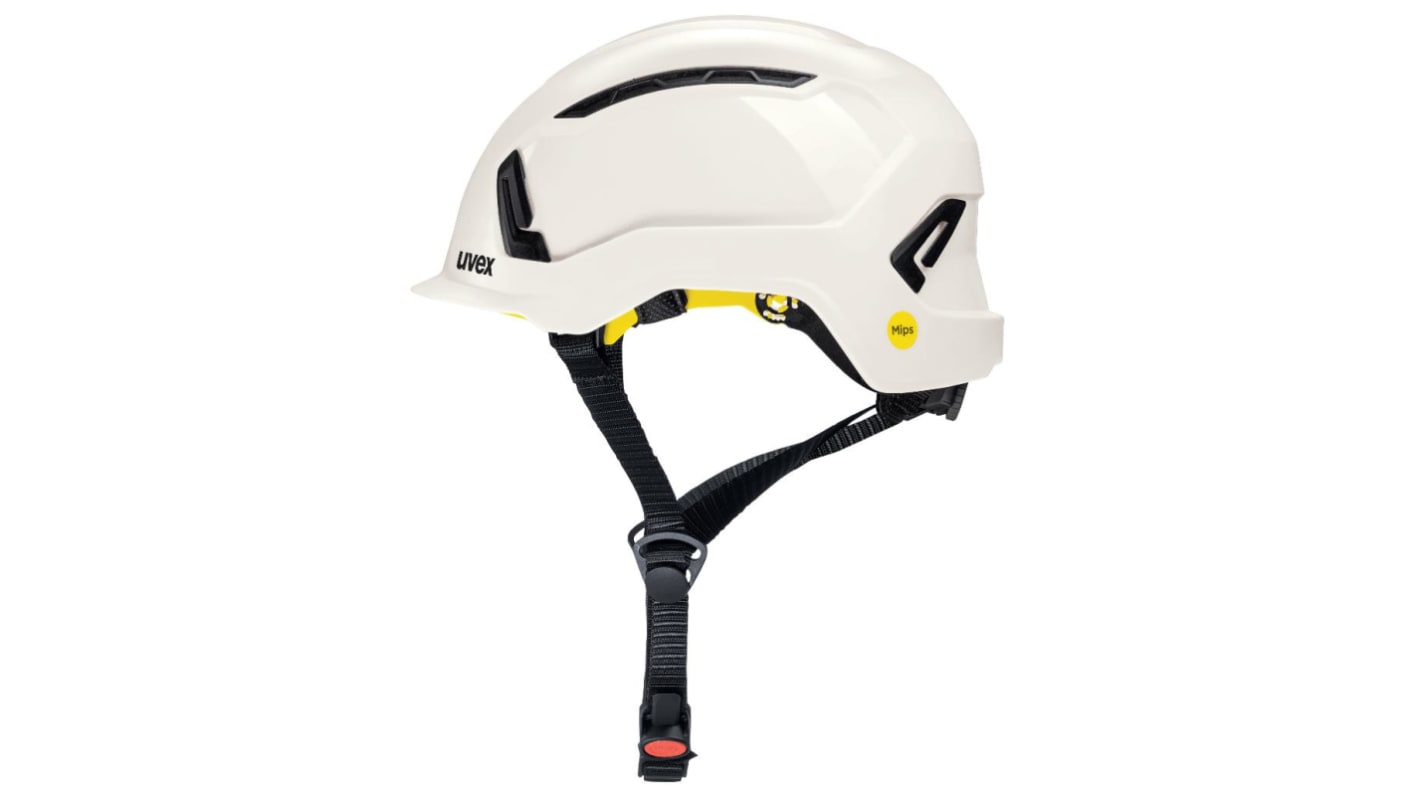 Uvex Pronamic alpine MIPS Bauhelm belüftet, mit Kinnriemen , verstellbar , ABS Weiß