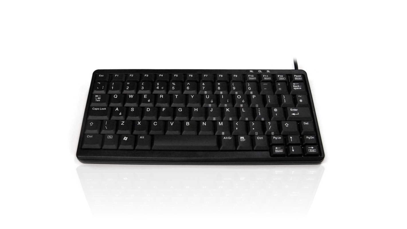 Ceratech KYB500-K82A Wired PS/2 & USB Compact Keyboard, QWERTY (UK), Black