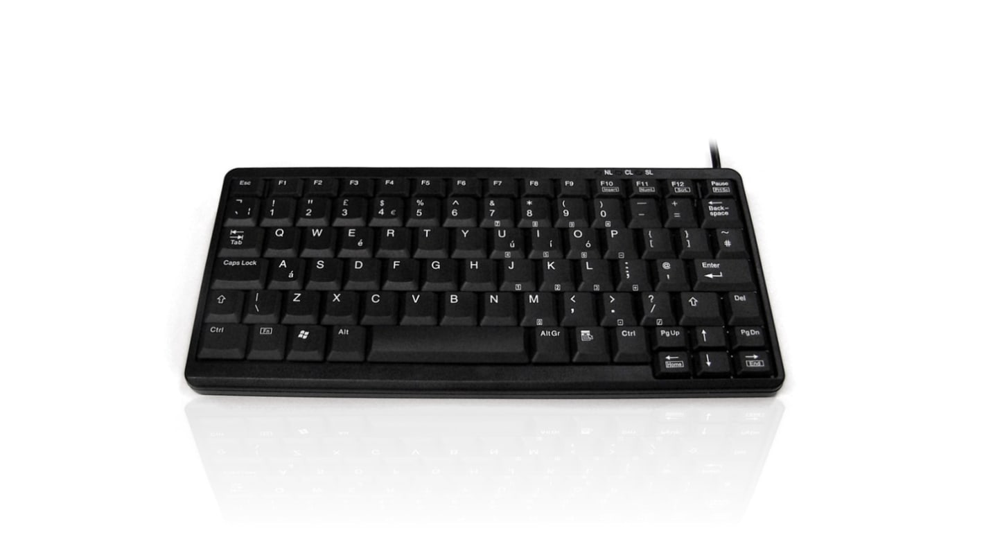 Ceratech KYB500-K82A-15KV Wired PS/2 & USB Compact Keyboard, QWERTY (UK), Black